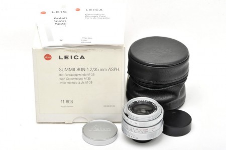 Leica Summicron 35mm f/2 ASPH Ver.5, Silver Screw M39 LTM Japan Special
