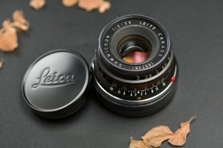 Leica Summicron-M 35mm f/2 Ver.1 Black Chrome Red Scale 8-element